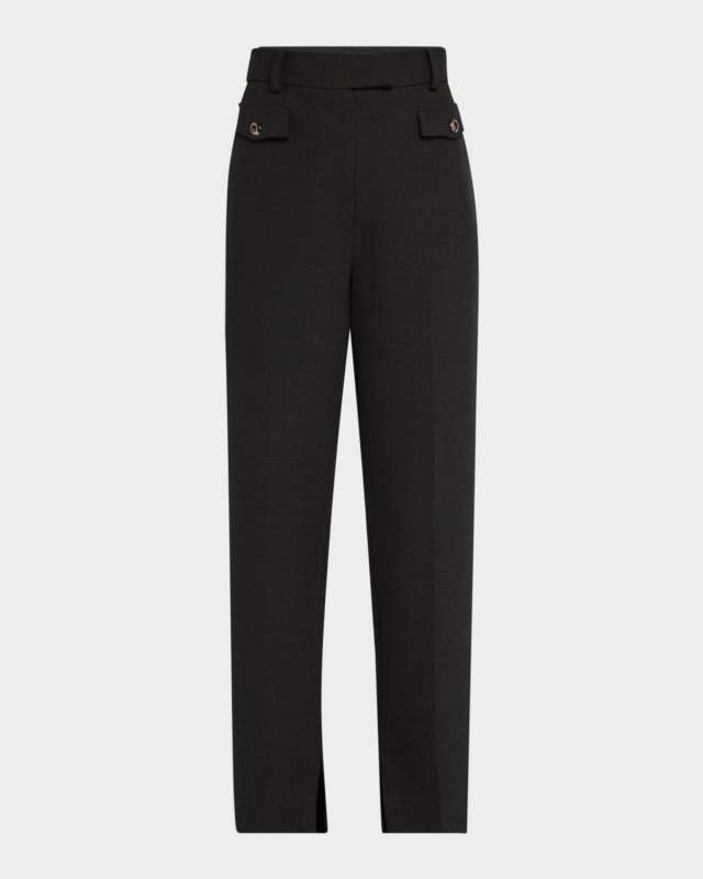 Double-Face Luxe Ponte Straight-Leg Pants